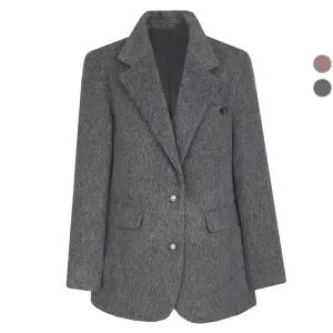 여성 겨울 플랩포켓 골드 테일러드 울터치 자켓