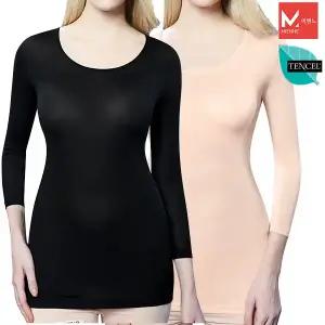 미엔느 텐셀모달 여성7부상의슬림내의/여성내복/슬림웨어