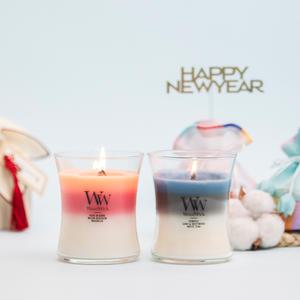 우드윅 미디엄 캔들 2개 세트 (선물상자, 파우치)