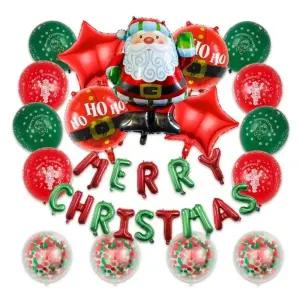 메리크리스마스 풍선세트/분위기/감성/세트/컬러/공간/데코/장식용/파티용/행사용/포토존/원형/색상/꾸미기