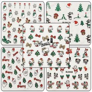 [BZJL4ZS1_4C]크리스마스 네일스티커 젤네일 눈꽃 스티커