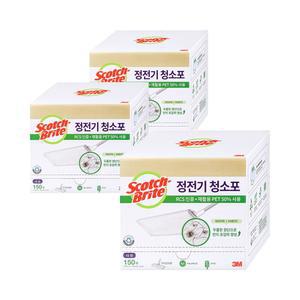 정전기 청소포 대형 150매 x 3개 / 밀대청소포 리필
