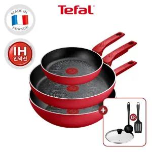 [테팔] 데일리 엑스퍼트 인덕션 프라이팬 3종(팬24+팬28+웍28)+레온유리뚜껑24+비앤비뉴 조리도구