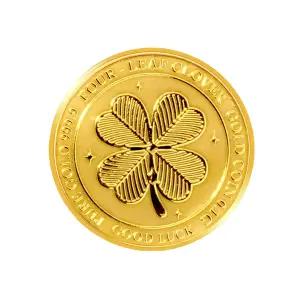 [한국금다이아몬드] 순금 24K 골드바 행운 선물 골드 클로버 코인 0.1g