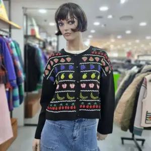 베네통/애플아울렛/과일 문양 가디건/BAKC13411