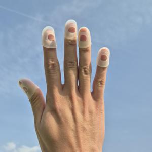 실리콘 핑거 팁스 손톱 새끼 엄지 검지 중지 상처 라텍스 보호대 커버 보호 캡 밴드 골무 손가락