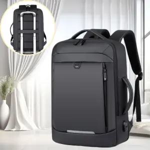 대용량 확장형 17인치 노트북 백팩 남성 직장인 소프트한 캐주얼 편안한 비지니스 가방
