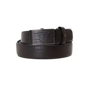 [NS홈쇼핑](48인치가능)레노마셔츠 FOCE 악어가죽무늬 브라운소가죽 자동벨트 FOFBE1207BW..