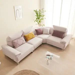 보루네오 라보떼 프리W 조야 생활방수 패브릭 코너형 5인소파세트 WH17R (착불)