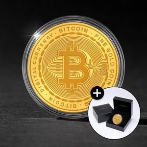 [골드팡] 24k 금테크 비트코인 순금코인 0.2g + 프리미엄 가죽패키지