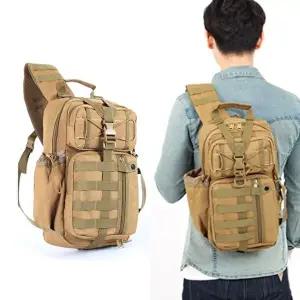 남자 서바이벌 크로스백 베이지 전술 밀리터리 가방-W27322B