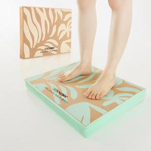 [바디엑스] 코르크 밸런스패드 민트 브라운 요가 매트 코어강화 재활운동 충격흡수
