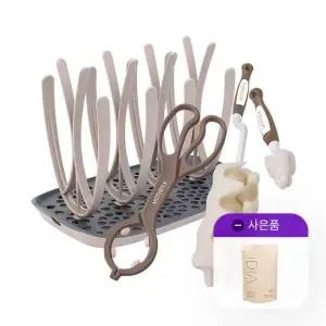 [젖병세정제 리필 GIFT] 신생아 세척용품세트  스펀지브러시2종 젖병솔+젖꼭지솔)+젖병건조대+젖병집게)