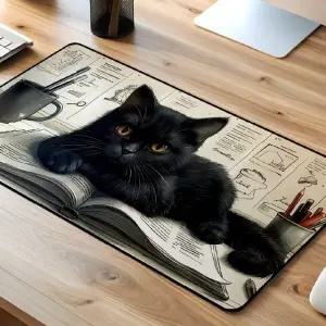 800x400 방수 만화 고양이 캐릭터 마우스패드 장패드 (WFHTXM0)
