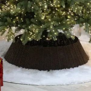 크리스마스 트리 하단 다리 스커트 커버 덮개 네츄럴 86x23cm  210-250cm 용) 3컬러 장식 소품 용품 데코