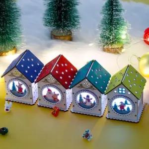 크리스마스 세모지붕 무드등 만들기 diy 키트 트리 장식 성탄절 꾸미기 미술 공예 재료 돌봄 방과후 수업