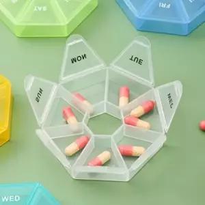 일주일 원형 약통 비즈 케이스 비타민 영양제 보관-WFHEJ74