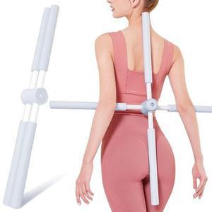 요가 EURKRKYS 십자봉 블루 스틱 자세 교정 스트레칭 요가봉