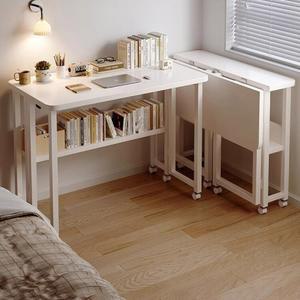 듀얼폴딩책상 원룸 테이블 간이 탁자 60x40x28 활용 컴퓨터 듀얼 자취방 우드 화이트