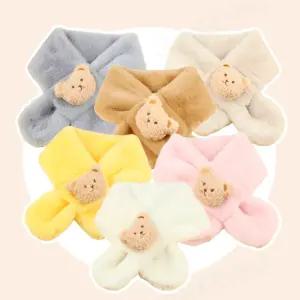 귀여운쁘띠곰돌이 캐릭터목도리 어린이집초등학교 대량주문 겨울용