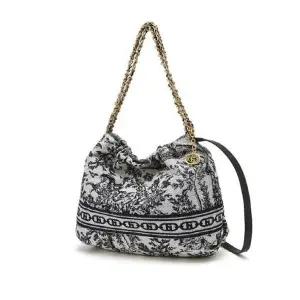 [NS홈쇼핑][헤지스ACC] HIBA5E672N3 시그니처 H 뜨왈 자카드 체인 호보 숄더백L..