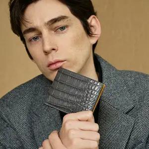 인피니토 남자반지갑 남성 명품 수제 [악어&내부 소가죽 반지갑]