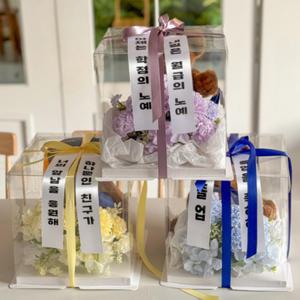 조화 대학생 문구각인 선물상자 1p 초등졸업식 중학교 꽃다발 플라워박스