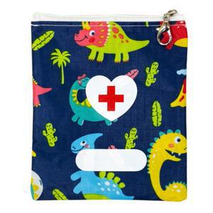 어린이 약파우치 11X13.5cm 공룡디자인 고리형 어린이집 유치원 등원준비물