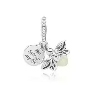 판도라 참 799352C01 글로우 인더 다크 반딧불이 펜던트 겸 댕글 실버 참 당일발송