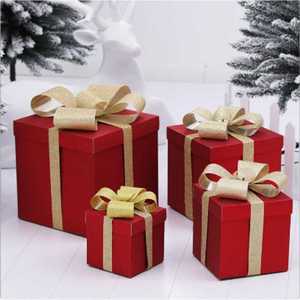 크리스마스 선물 상자 세트 4개 카페 장식품 장식 대형 가짜선물박스 데코 모형 오너먼트 풀세트 인테리어