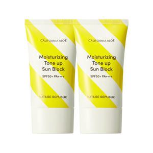 네이처리퍼블릭 (1+1) 캘리포니아 알로에 수분 톤업 선블럭 SPF50+PA++++