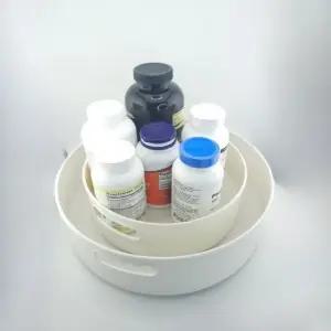 회전 트레이 소형 다용도 정리대 원형 선반 냉장고 회전 다용도 주방 미끄럼방지 정리