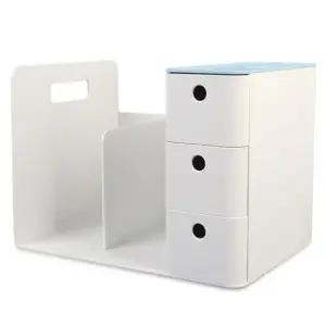 리템 콤보 책꽂이 민트 일체형 3단 서랍 연필꽂이 서류꽂이 책진열대 데스크멀티박스