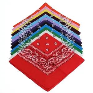 (쓰러담아) 페이즐리 손수건 스카프 반다나 사각 두건/운동회/응원/대회/럭셔리/단체복/축제/기념/학교