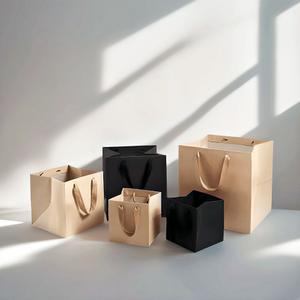 노리스  무지 정사각 쇼핑백 답례품 케이크 화분 포장 종이 가방