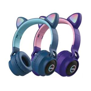 디알고 BH028C 고양이 키즈 어린이 블루투스 헤드폰