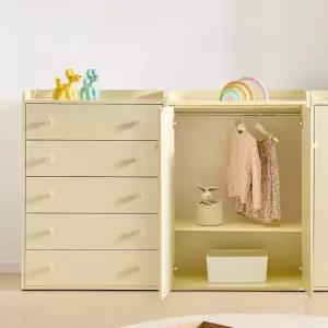 가구 도리 E0 유아 키즈 아기 옷장 세트 1600  행거+서랍)