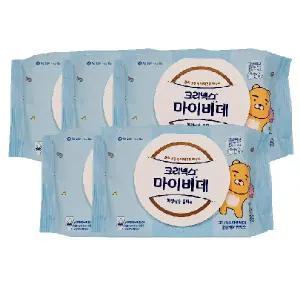 크리넥스 마이비데 클린케어 카카오 40매 캡형 5개 화장실용 물티슈