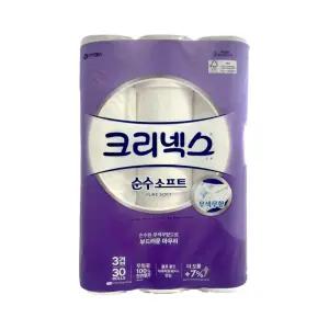 크리넥스 순수소프트 화장지 3겹 30m 30롤 1팩