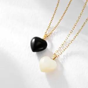 14K 모노 하트 쿼츠 펜던트 JAP41855