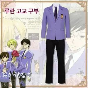 오란고교 호스트부 교복 코스프레 스오우 타마키 및 후지오카 하루히 코스튬