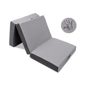 밀리어드 트라이폴드 매트리스, 침대 크기, 6인치, 메모리 폼 및 세탁 가능한 커버가 있는 휴대용 접이식 트라이폴딩 바닥 침대, 캠핑, 게스트 RV 트래블, 슬립오버, 75인치 x 31인치