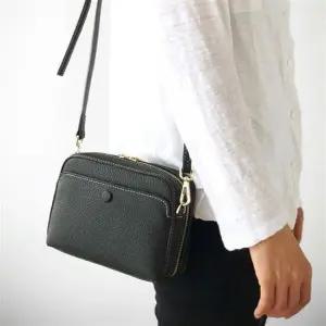 여성 골드 지퍼 미니백 크로스백 직장 소가죽 가방