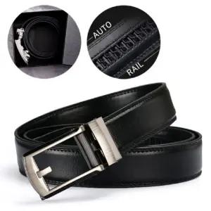 남성 소가죽 자동벨트 원클릭 허리띠 정장 캐주얼 겸용 28~45인치 빅사이즈 선물용박스