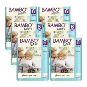 밤보네이처 밤보그린 기저귀 밴드형 점보형 6단계 공용 20매X6개