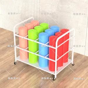 필라테스 소도구 보관함 폼룰러 매트 이동식 보관함 골드  80x50x70cm