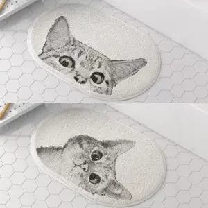 쫑긋고양이발매트 러그 욕실 발판 인테리어 거실 현관