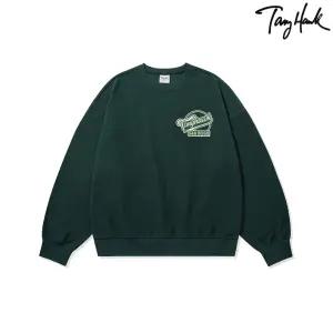 [Tony Hawk] 토니호크 헤링본 아플리케 맨투맨_다크파인