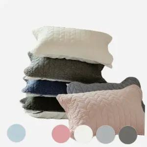 더자리 SSG 1+1 매일매일 간편교체 순면 피그먼트워싱 헤링본 밴딩 베개커버 40x60/50x70