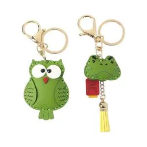 애니멀 열쇠고리 (2종세트 부엉이와 개구리) DK89 인형키링